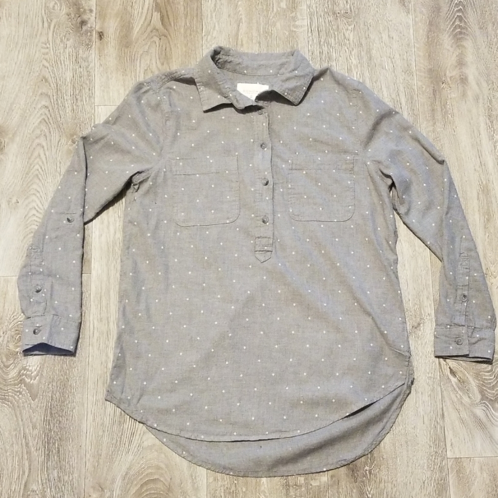 🍒 Sonoma long sleeve button down shirt, grey